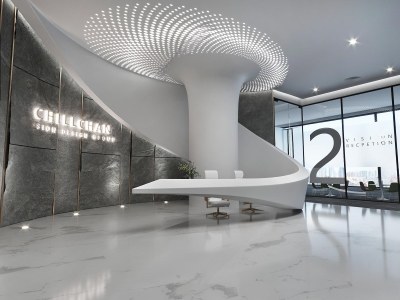 现代前台3D模型下载